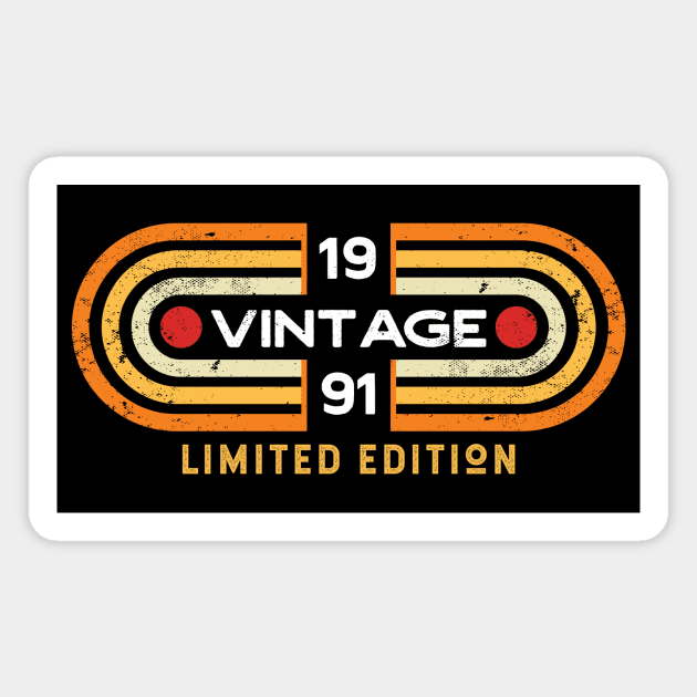 Vintage 1991 | Retro Video Game Style Magnet by SLAG_Creative